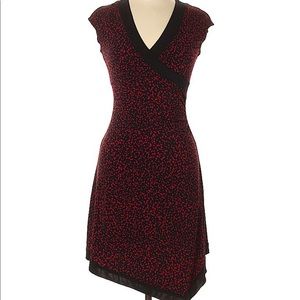 La Belle red v neck dress